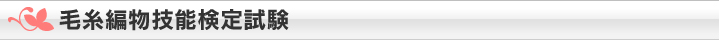 毛糸編物技能検定試験